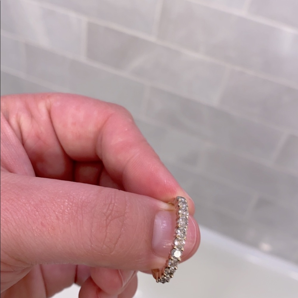 14k yellow gold diamond eternity wedding band